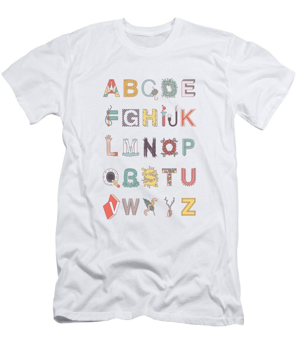 Illustrated Alphabet Freshinkstain T-Shirt