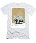 Illustrated Armadillo Standing in an Open Desert Environment Wall Art Prints T-Shirt