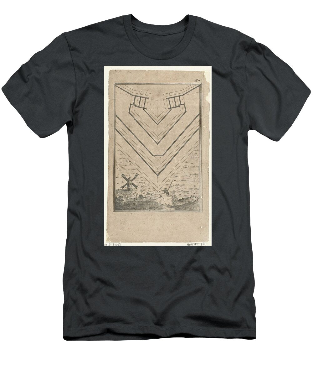 Illustration for Den Arbeid Van Mars By Allain Manesson Mallet Romeyn De Hooghe 1672 Allain Manesson Mallet T-Shirt