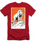Illustration of a Wildcat Atop a Rocky Mountain Peak Wall Art Prints T-Shirt