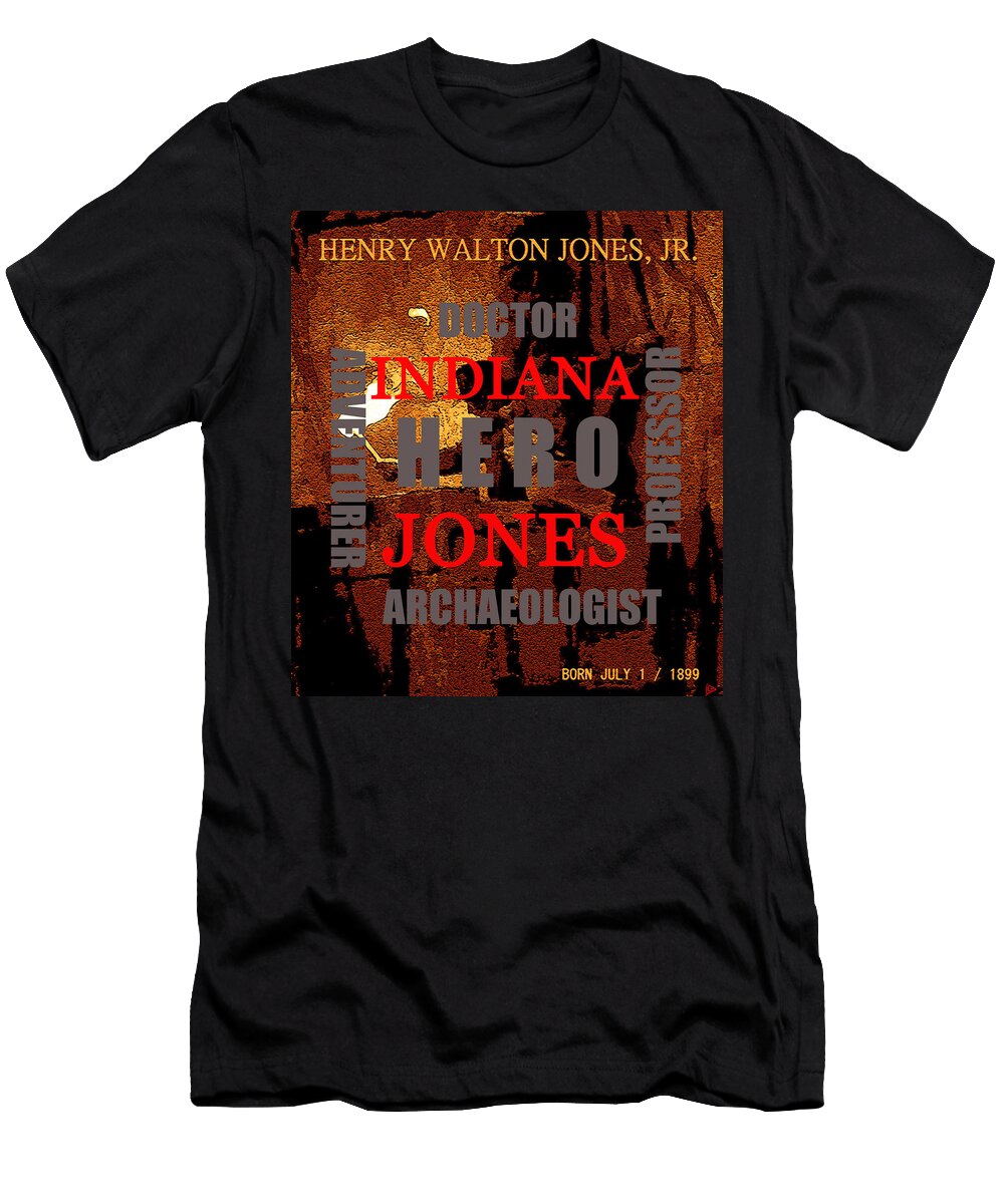Indiana Jones Word Poster a David Lee Thompson T-Shirt