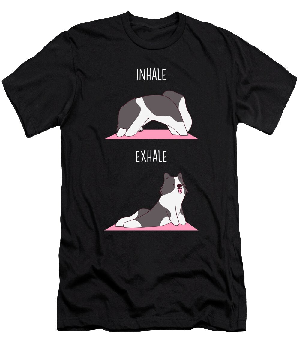 Inhalte Exhale Yoga Pilates Fitness Exercise Gift Thomas Larch T-Shirt