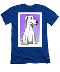 Ink Drawing of a Tired But Friendly Dog Sitting Patiently Wall Art Prints T-Shirt