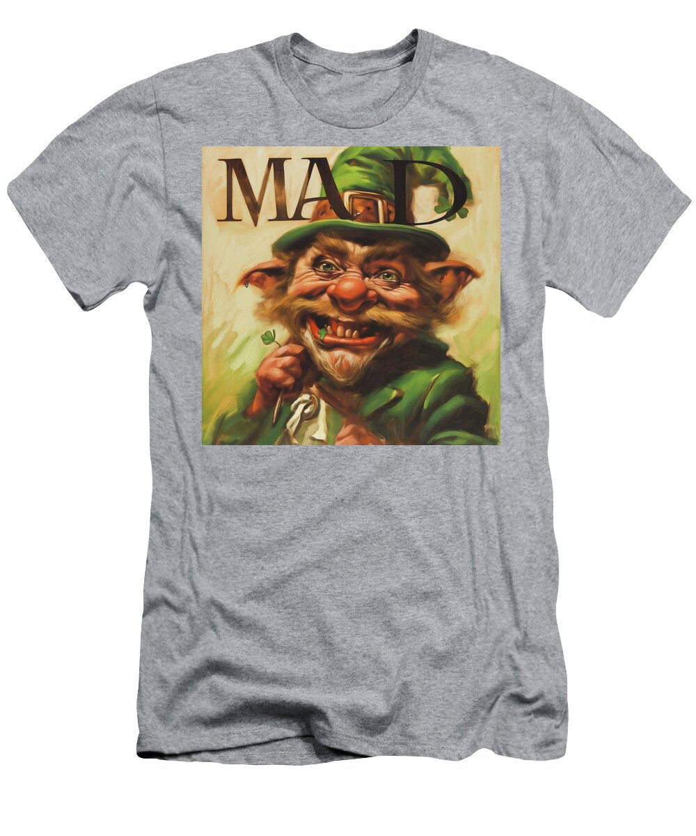 Insane Lucky Leprechaun Mad Comic Book Cover 12 Mad Paperairplanes T-Shirt