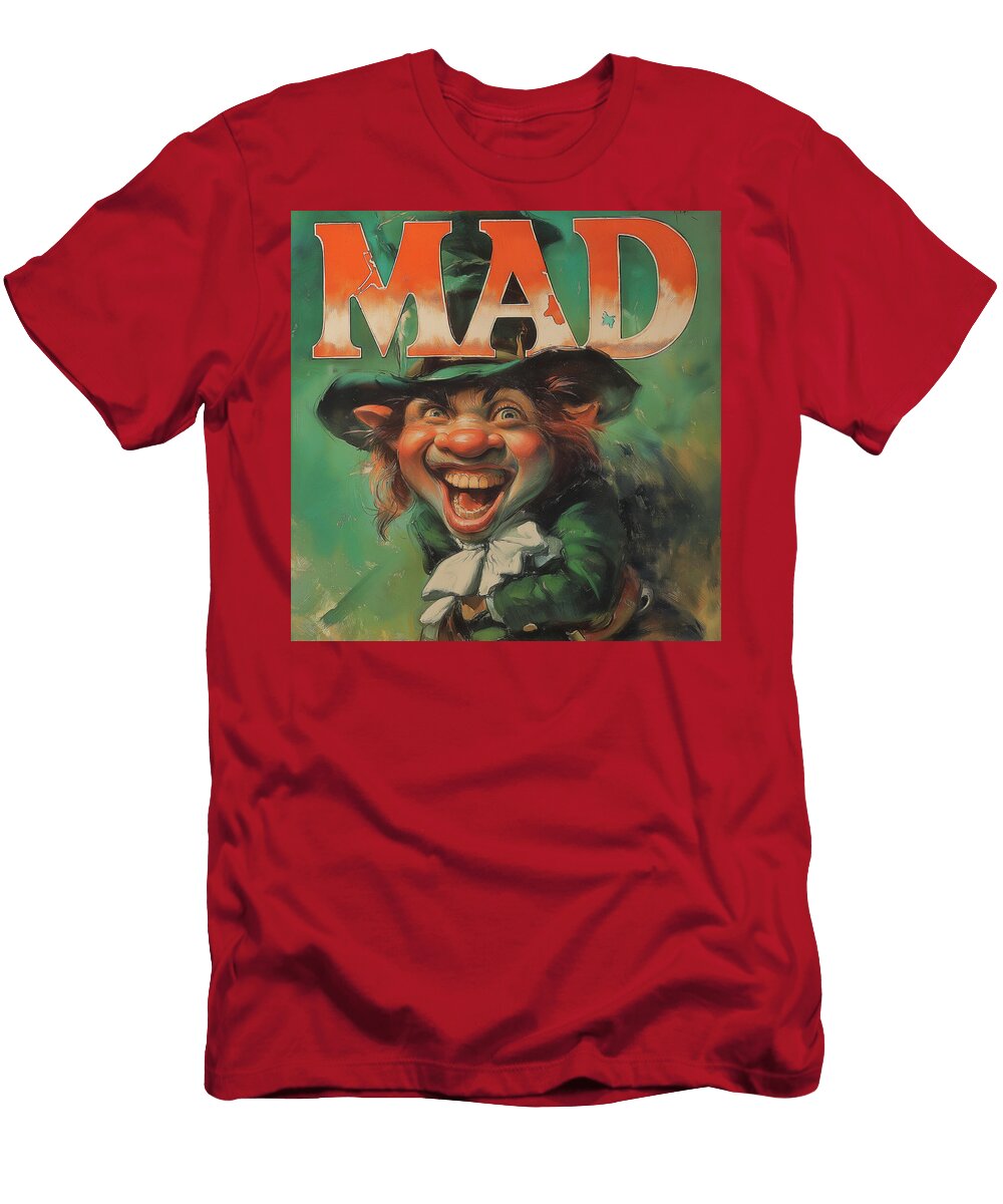 Insane Lucky Leprechaun Mad Comic Book Cover 43 Mad Paperairplanes T-Shirt