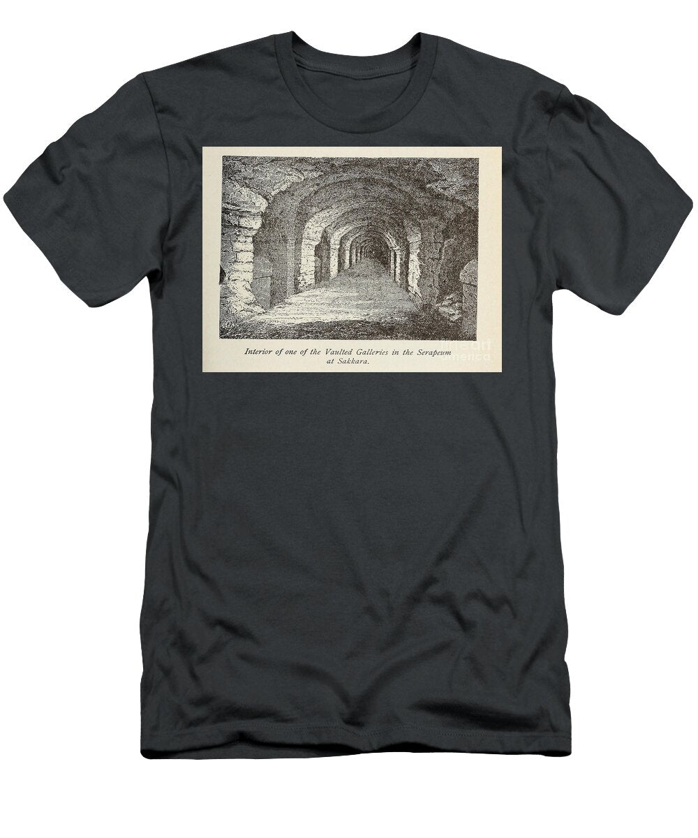 Interior of the Vaulted Gallery in the Serapeum At Sakkara M1 Historic Illustrations T-Shirt
