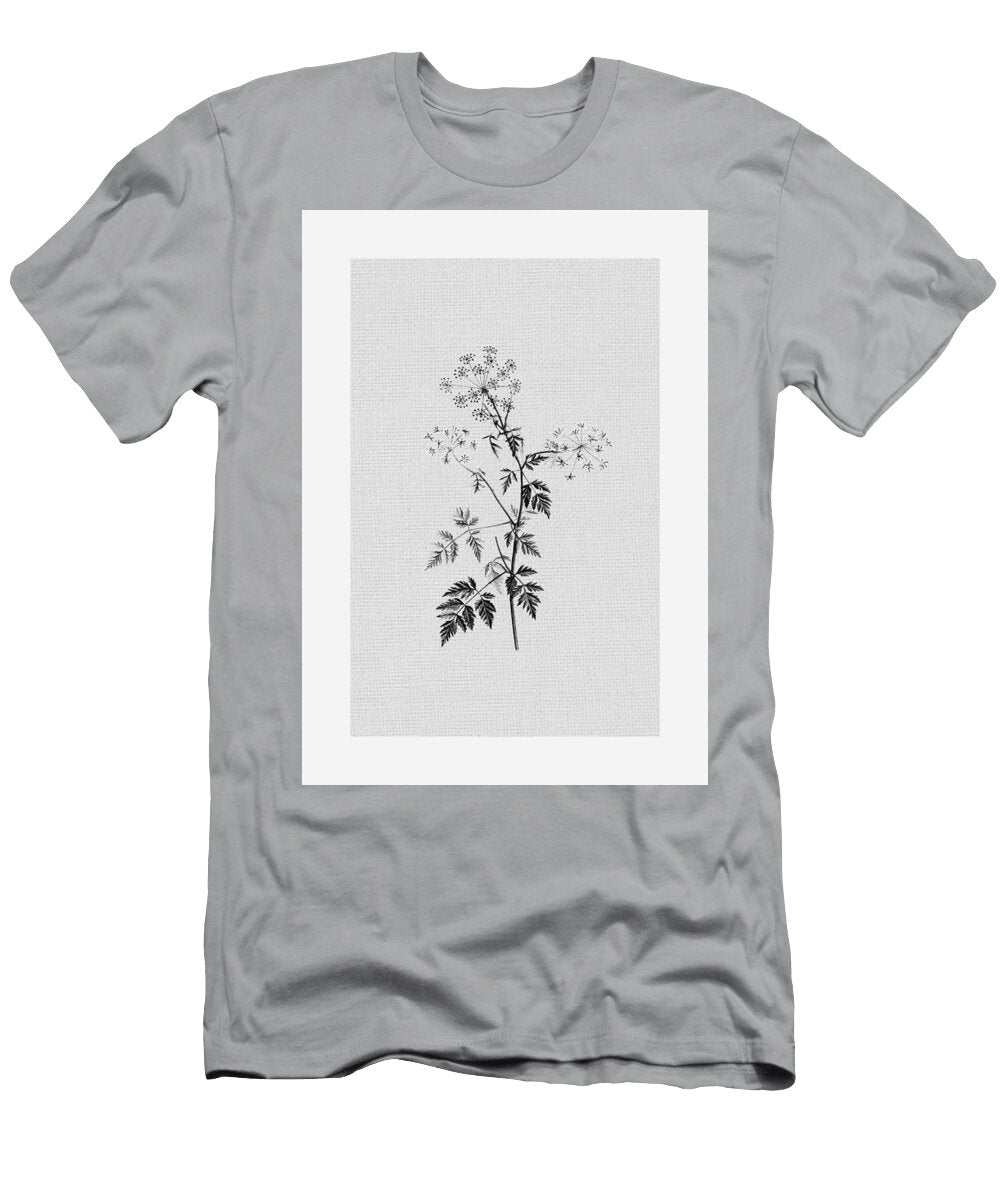 Intricate Botanical Line Drawing Yulia Vertash T-Shirt