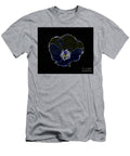 Isolated Neon Flower on Black Background Roy Jacob T-Shirt