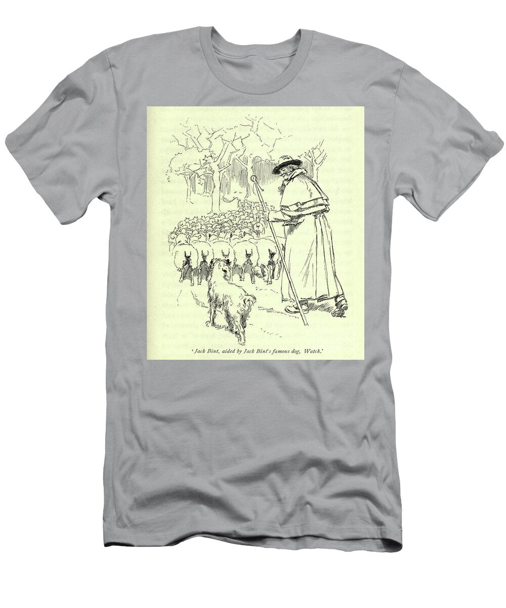 Jack Bint Aided By Jack Bints Famous Dog L1 Historic Illustrations T-Shirt