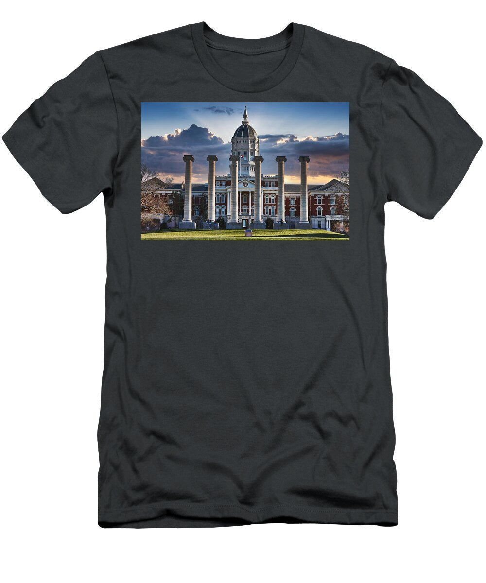 Jesse Hall and Francis Quadrangle University of Missouri Mountain Dreams T-Shirt