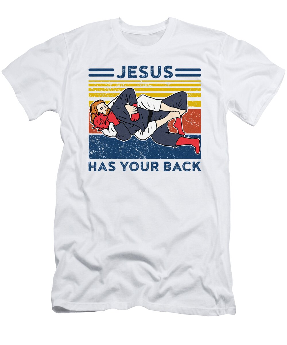 Jiu Jitsu Jesus Has Your Back Creator Designs T-Shirt