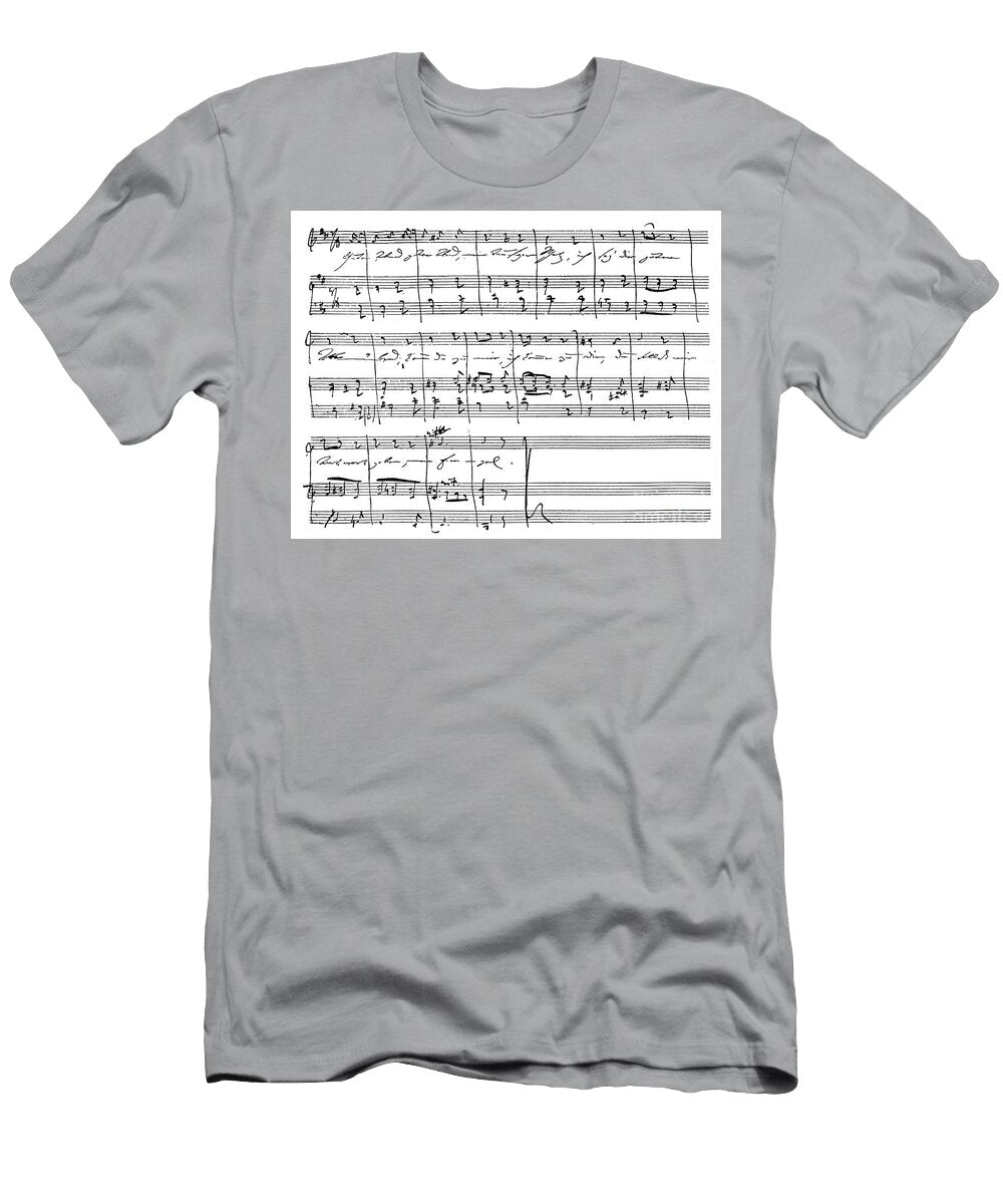 Johannes Brahms Score for Gutend Abend Johannes Brahms T-Shirt