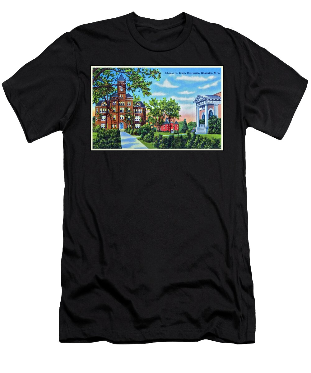 Johnson C Smith University Charlotte North Carolina Retro Vintage Poster Carol Japp T-Shirt
