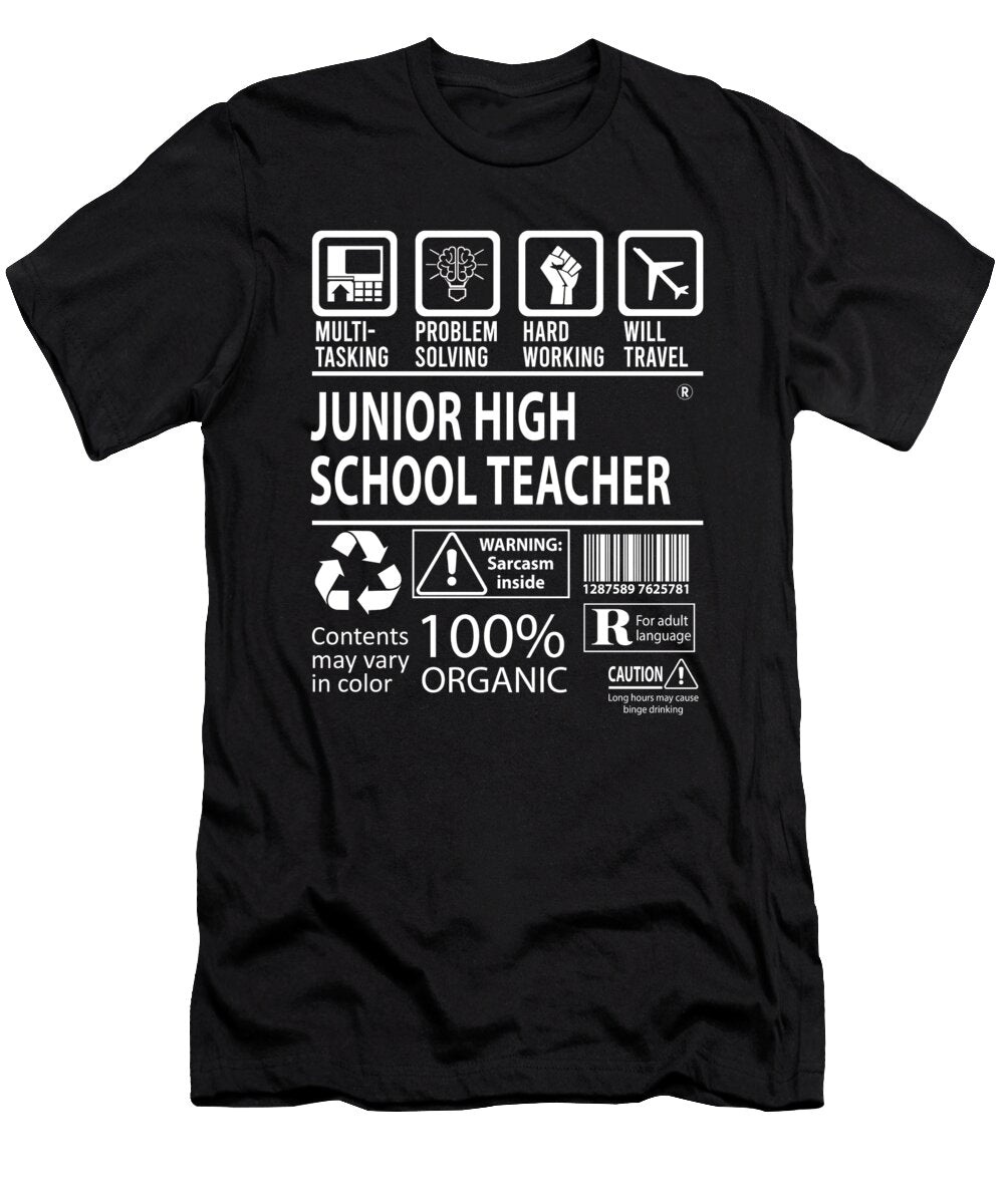 Junior High School Teacher Multitasking Job Title Gift Item Shi Hu Kang T-Shirt