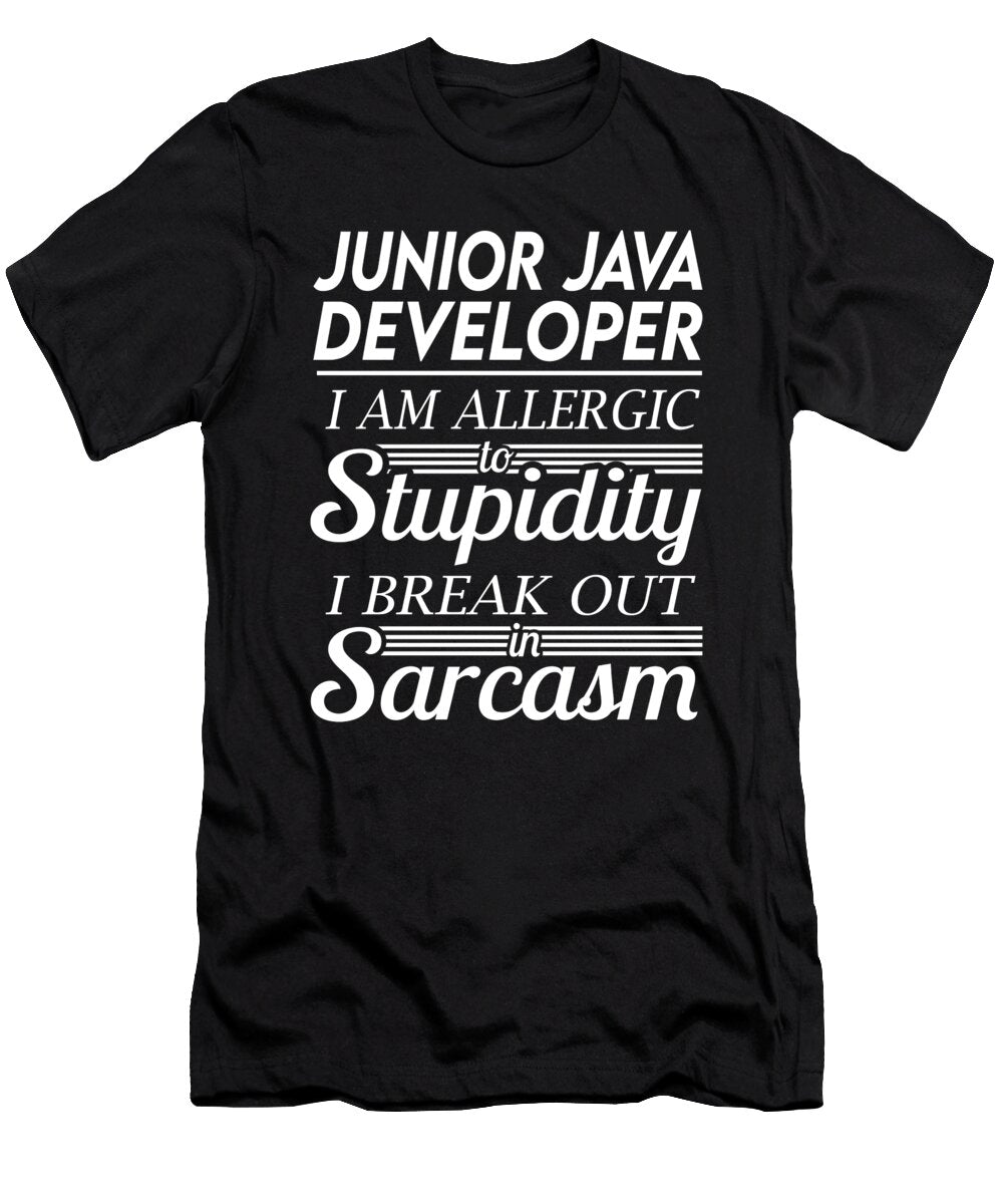 Junior Java Developer Sarcasm Job Gift Item Shi Hu Kang T-Shirt