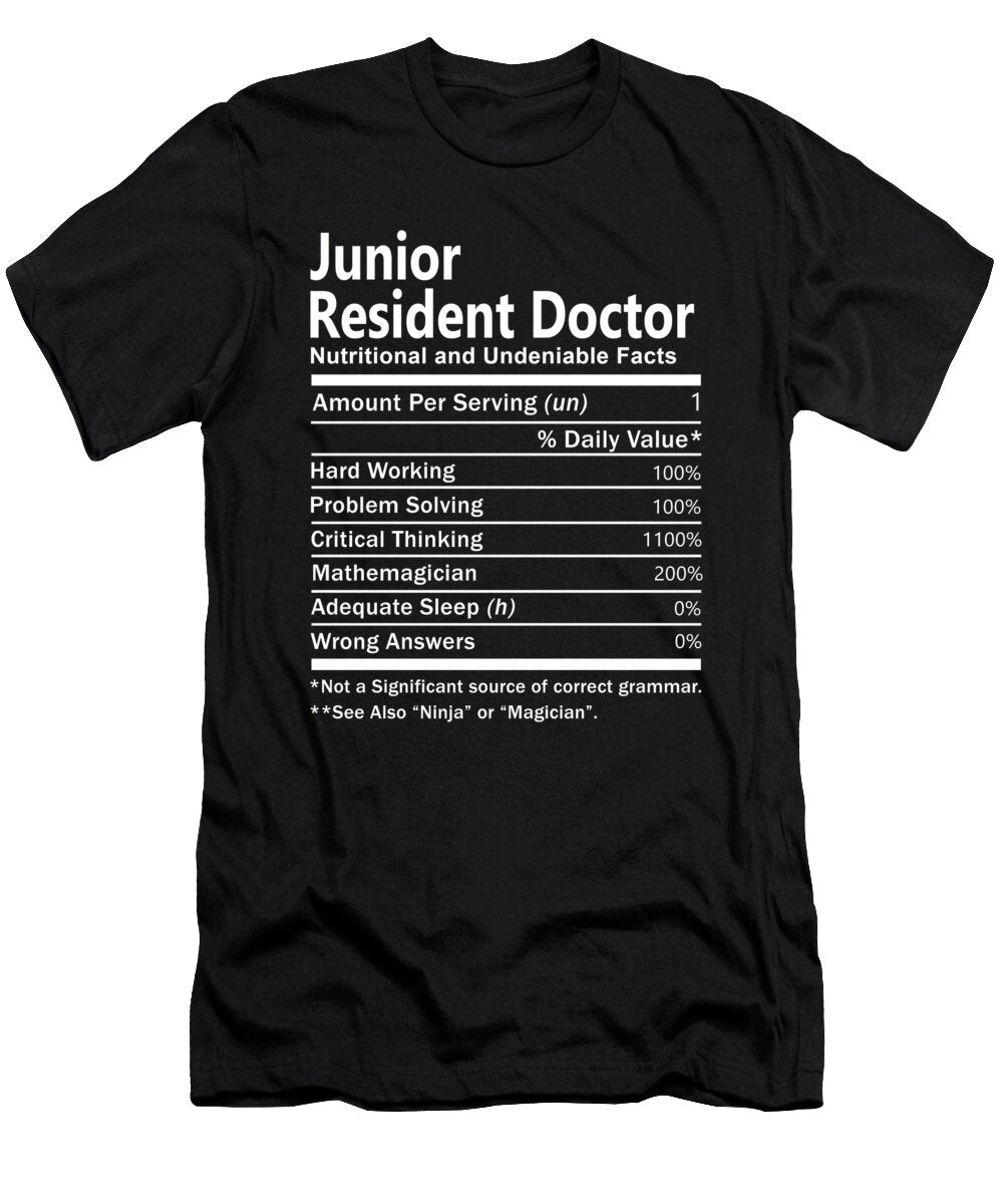 Junior Resident Doctor Nutrition Factors Gift Item Shi Hu Kang T-Shirt