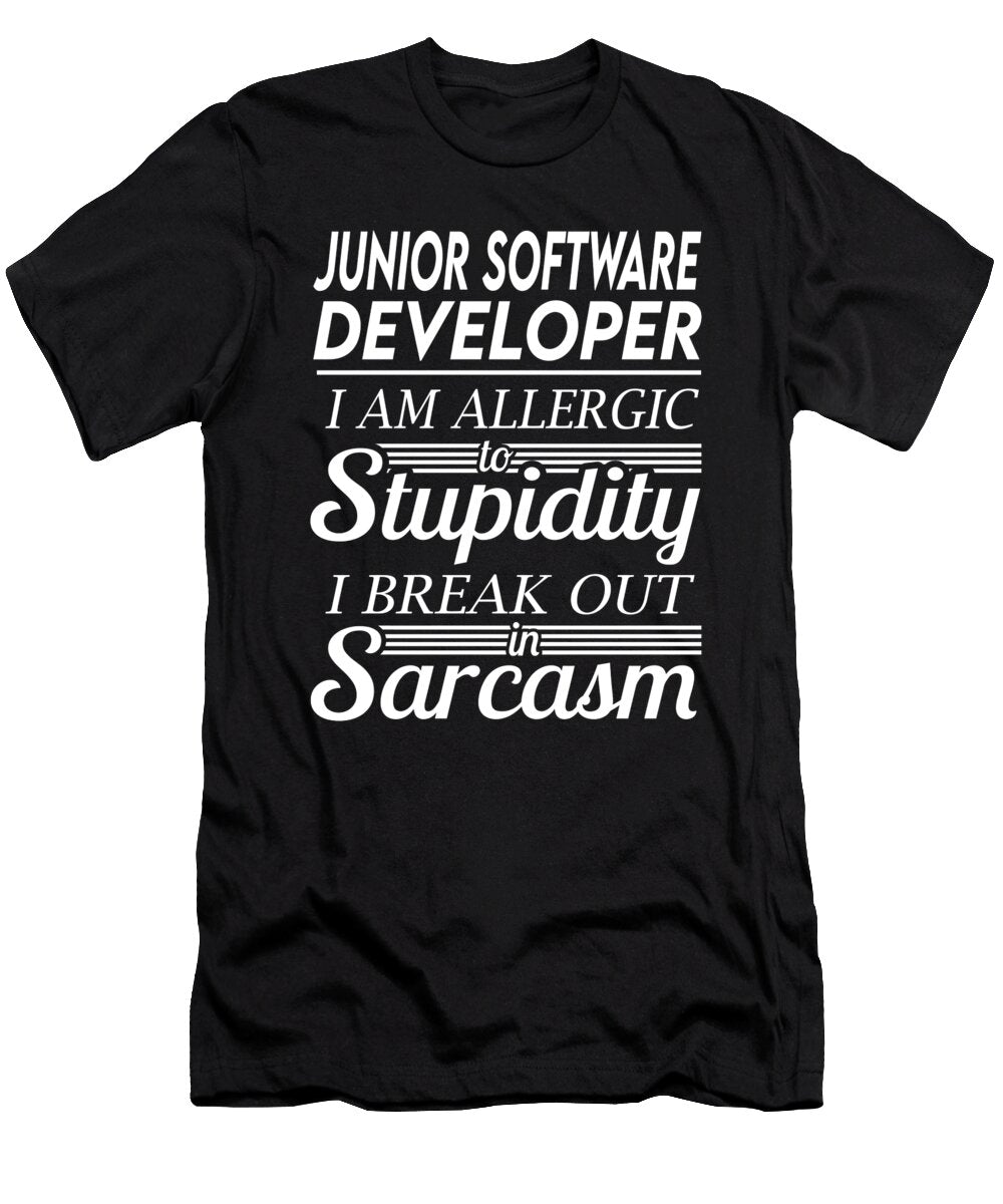 Junior Software Developer Sarcasm Job Gift Item Shi Hu Kang T-Shirt