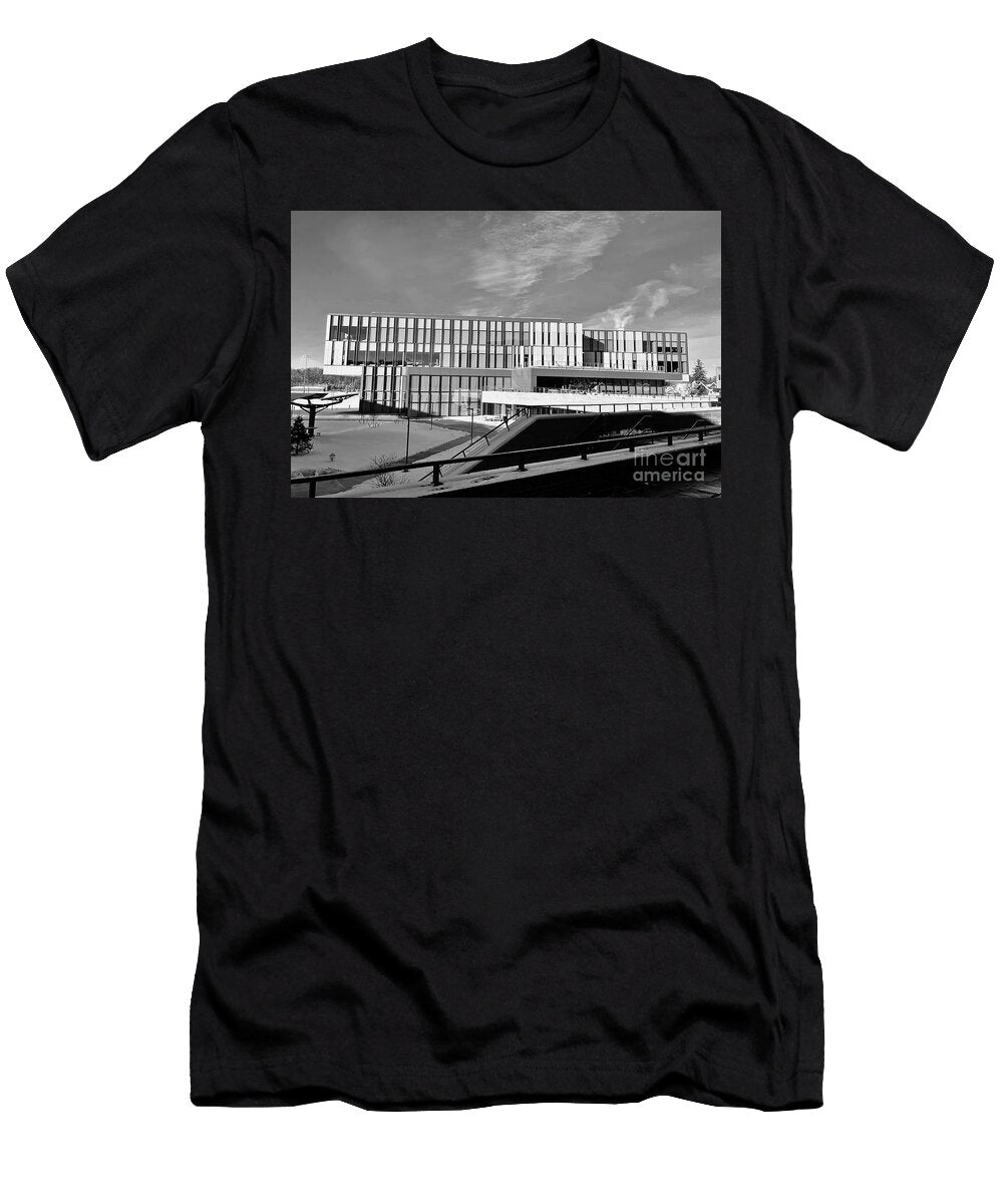 Kettering University Learning Commons Black and White Modernist Architecture Michigan Dmr Filho T-Shirt