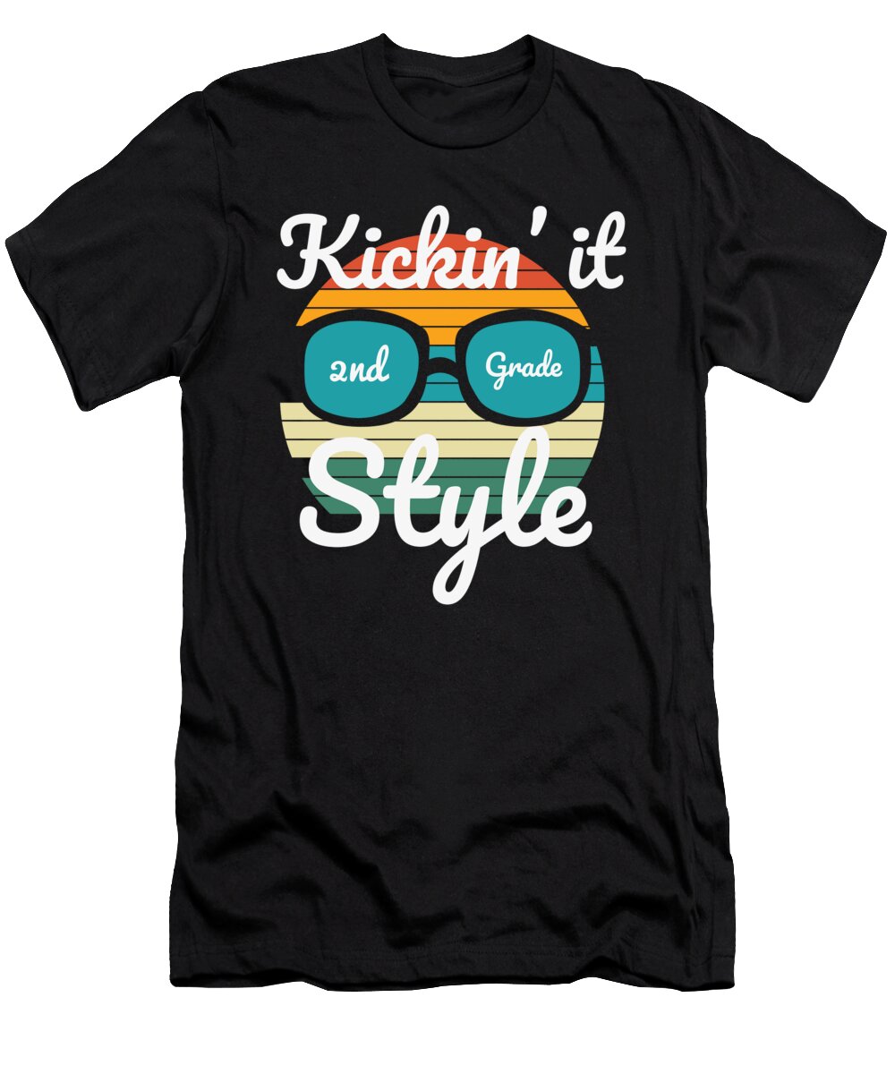 Kickin It 2nd Grade Style with Retro Sunset Licensed Art T-Shirt