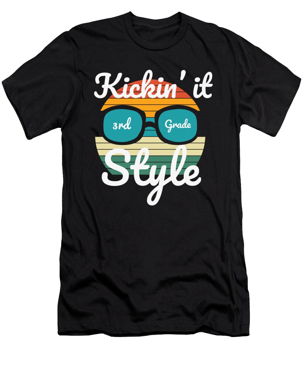 Kickin It 3rd Grade Style with Retro Sunset Licensed Art T-Shirt