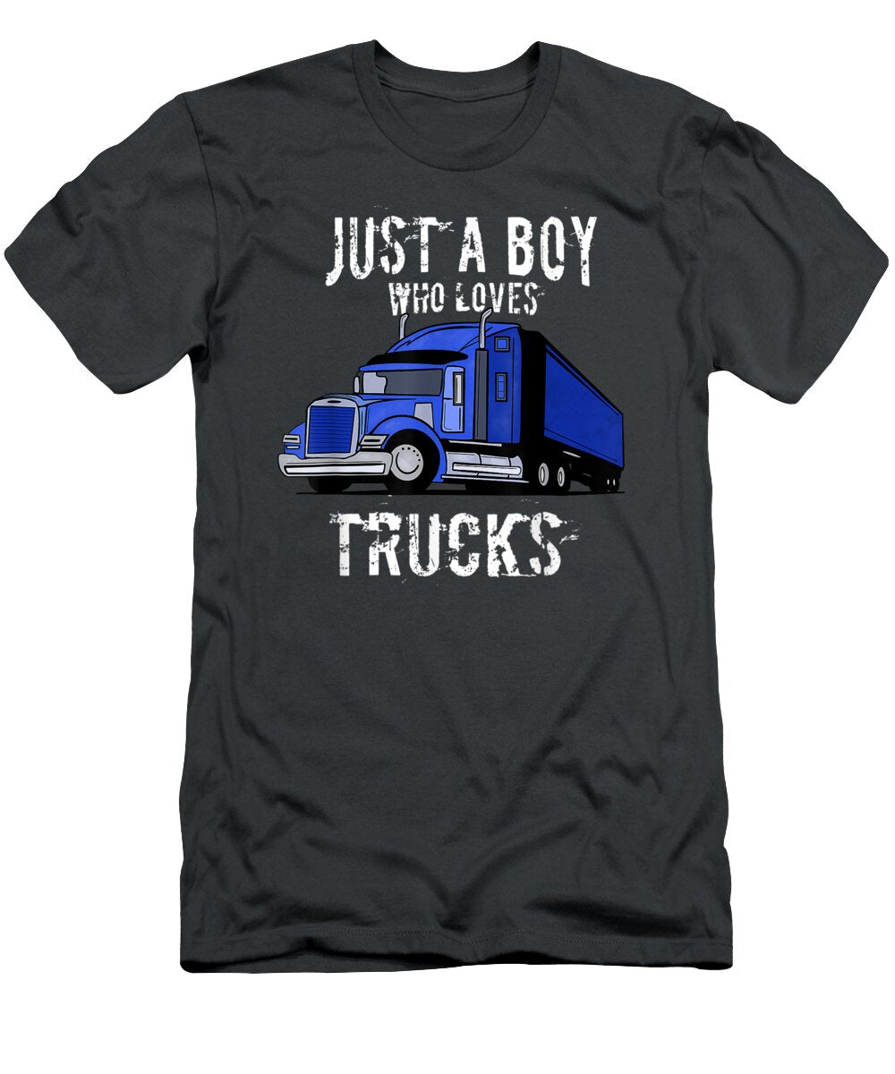 Kidsemi Truck Just a Boy Who Loves Trucks Junior Nelleh T-Shirt