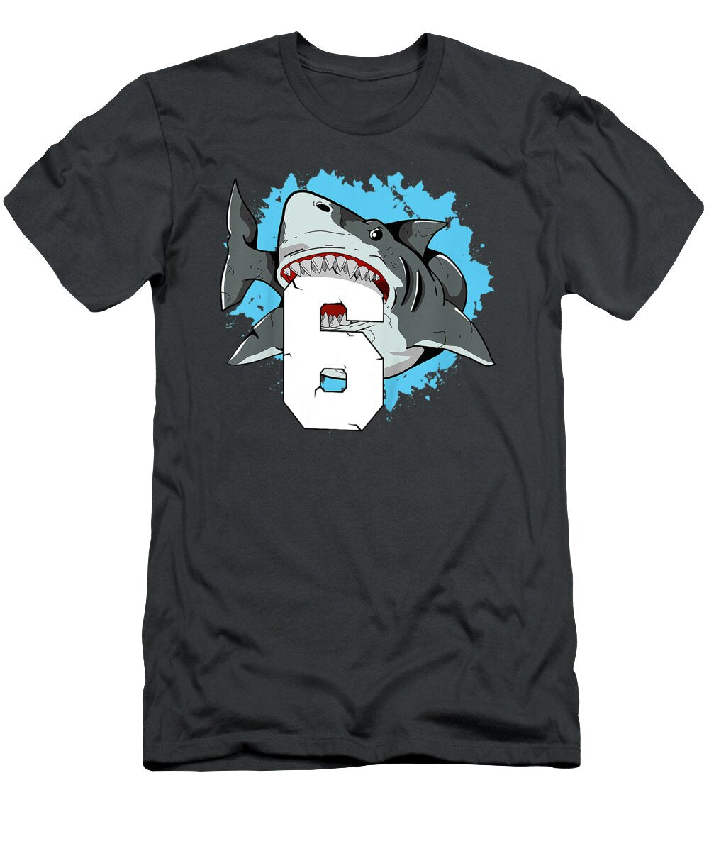 Kidshark 6th Birthday Boy 6ixhark Theme Party Junior Nelleh T-Shirt