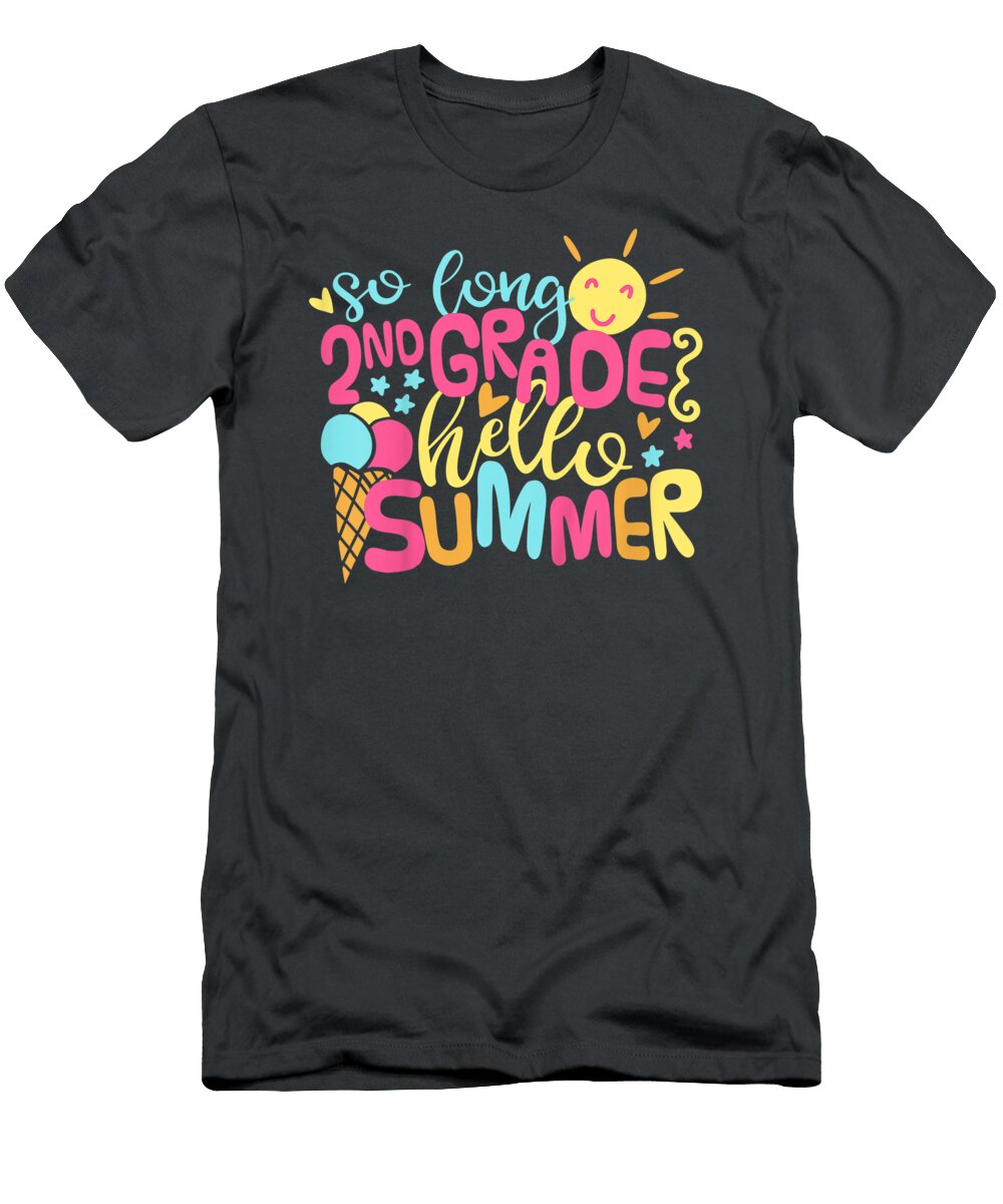 Kidso Long 2nd Grade Helloummer Girl Last Day Ofchool Junior Nelleh T-Shirt
