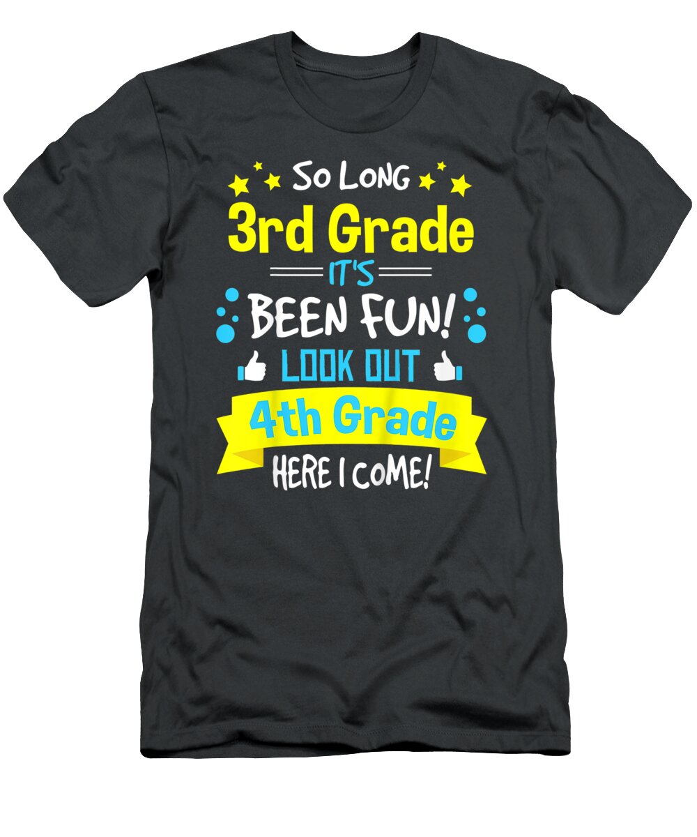 Kidso Long 3rd Grade Here I Come Graduation 4th Grader Junior Nelleh T-Shirt