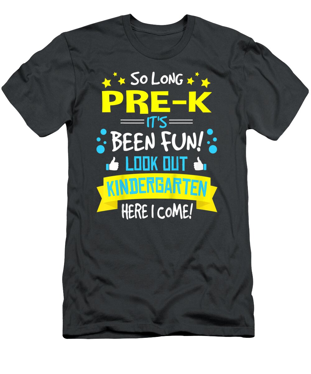 Kidso Long Prek Kindergarten Here I Come Graduation Junior Nelleh T-Shirt