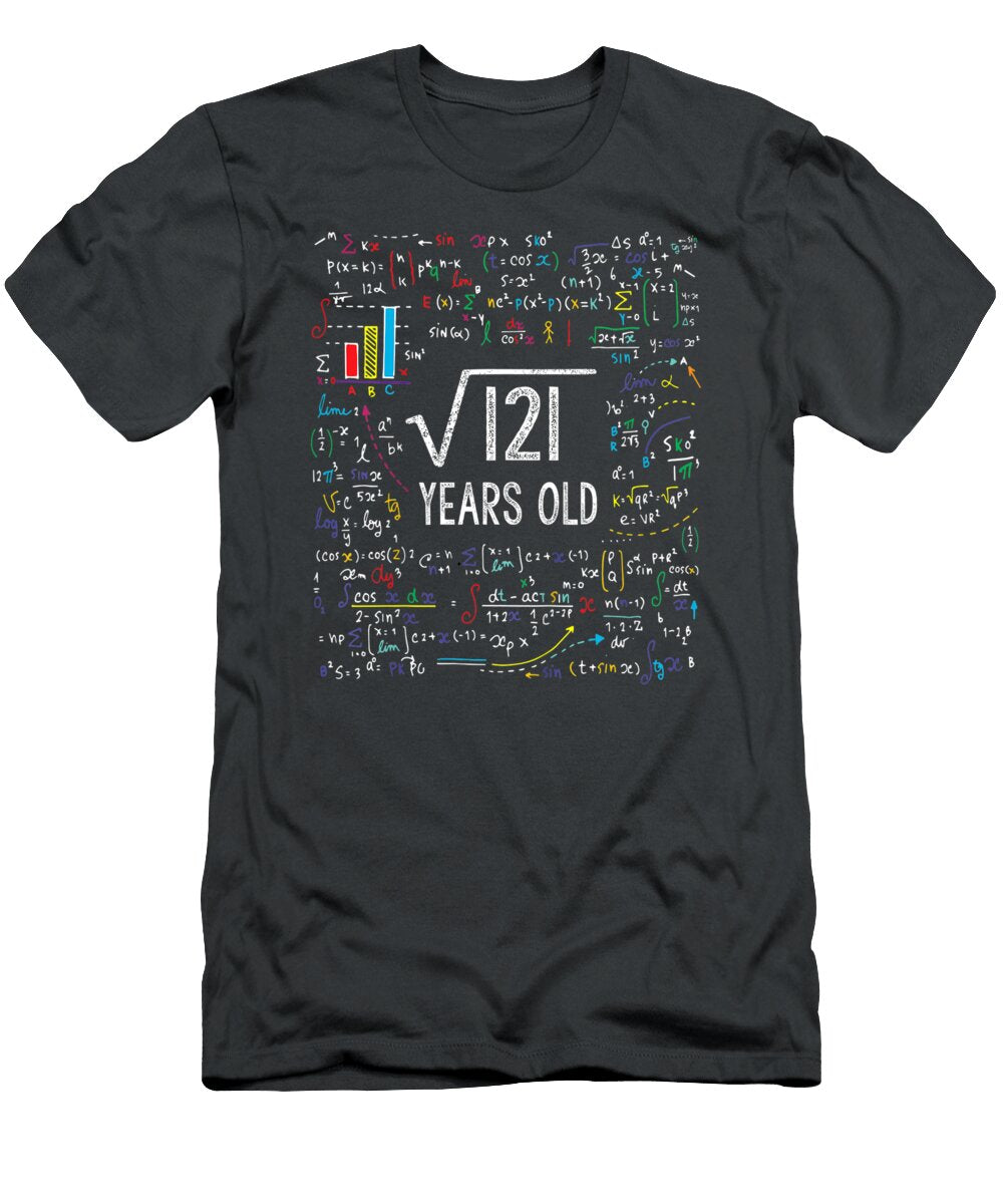 Kidsquare Root of 121 11th Birthday 11 Year Old Math Bday Junior Nelleh T-Shirt