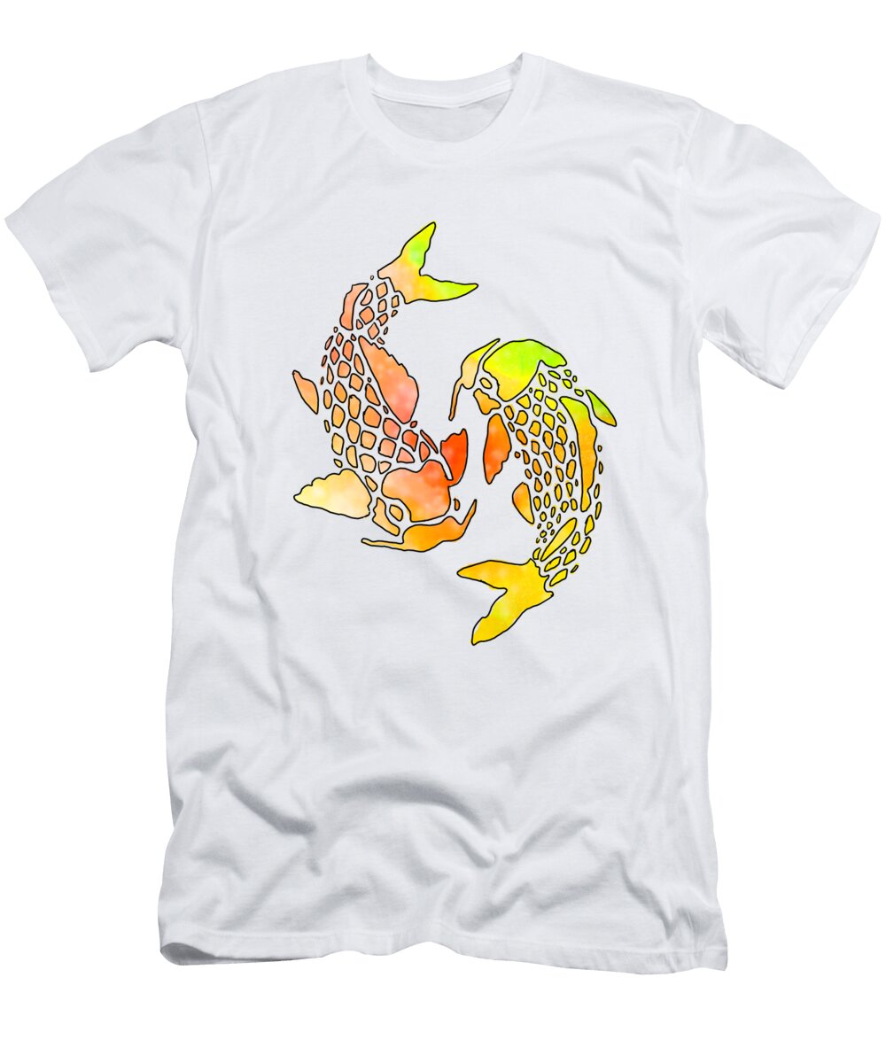 Koi Fish Silhouette Eileen Backman T-Shirt