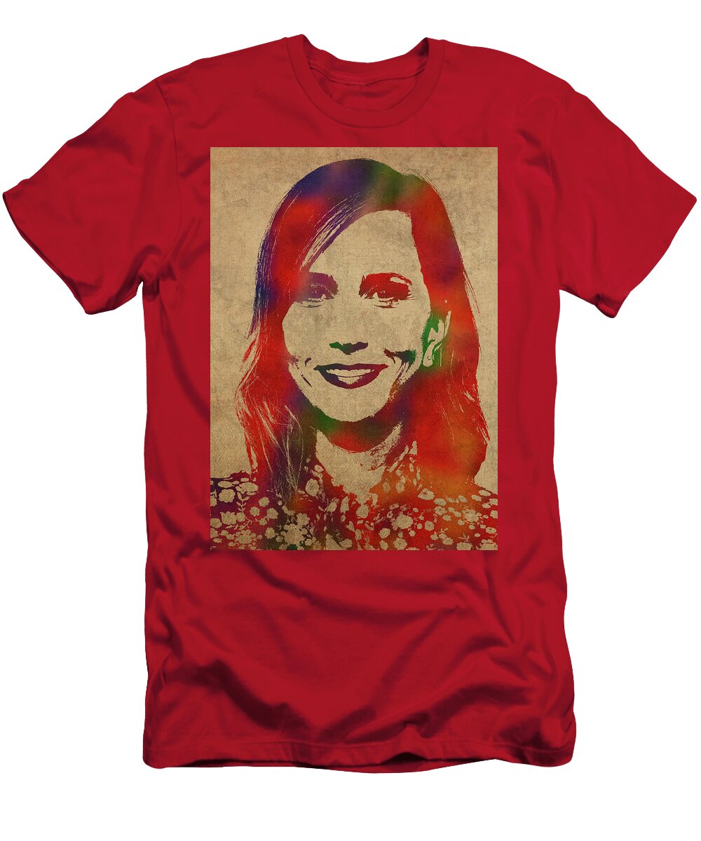 Kristin Wiig Watercolor Portrait Design Turnpike T-Shirt