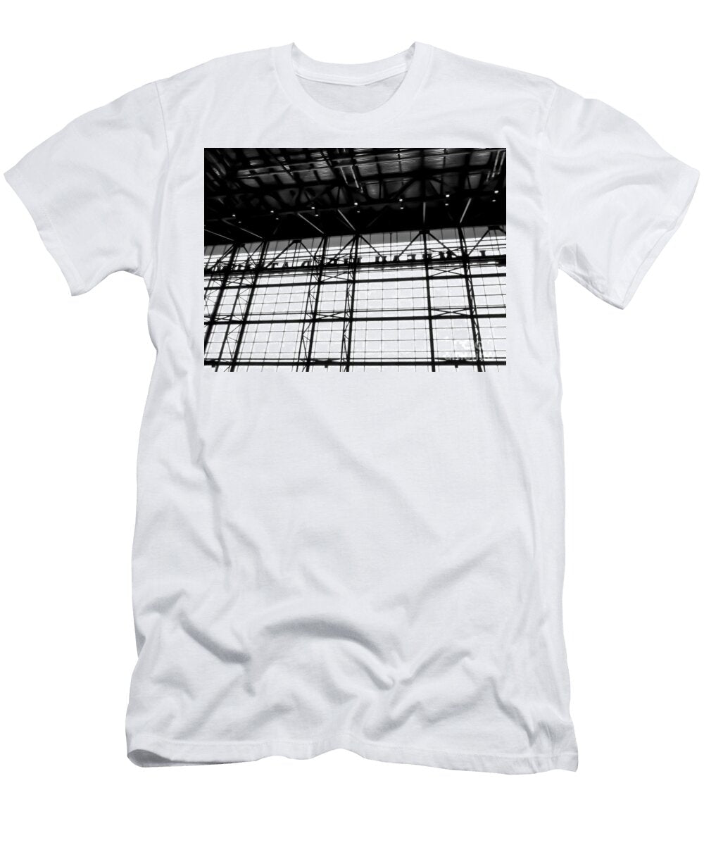 Lambeau Field Atrium Architecture Black and White Stephanie Forrer Harbridge T-Shirt