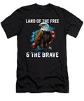 Land of the Free and the Brave American Bald Eagle Patriotic Maximus Designs T-Shirt