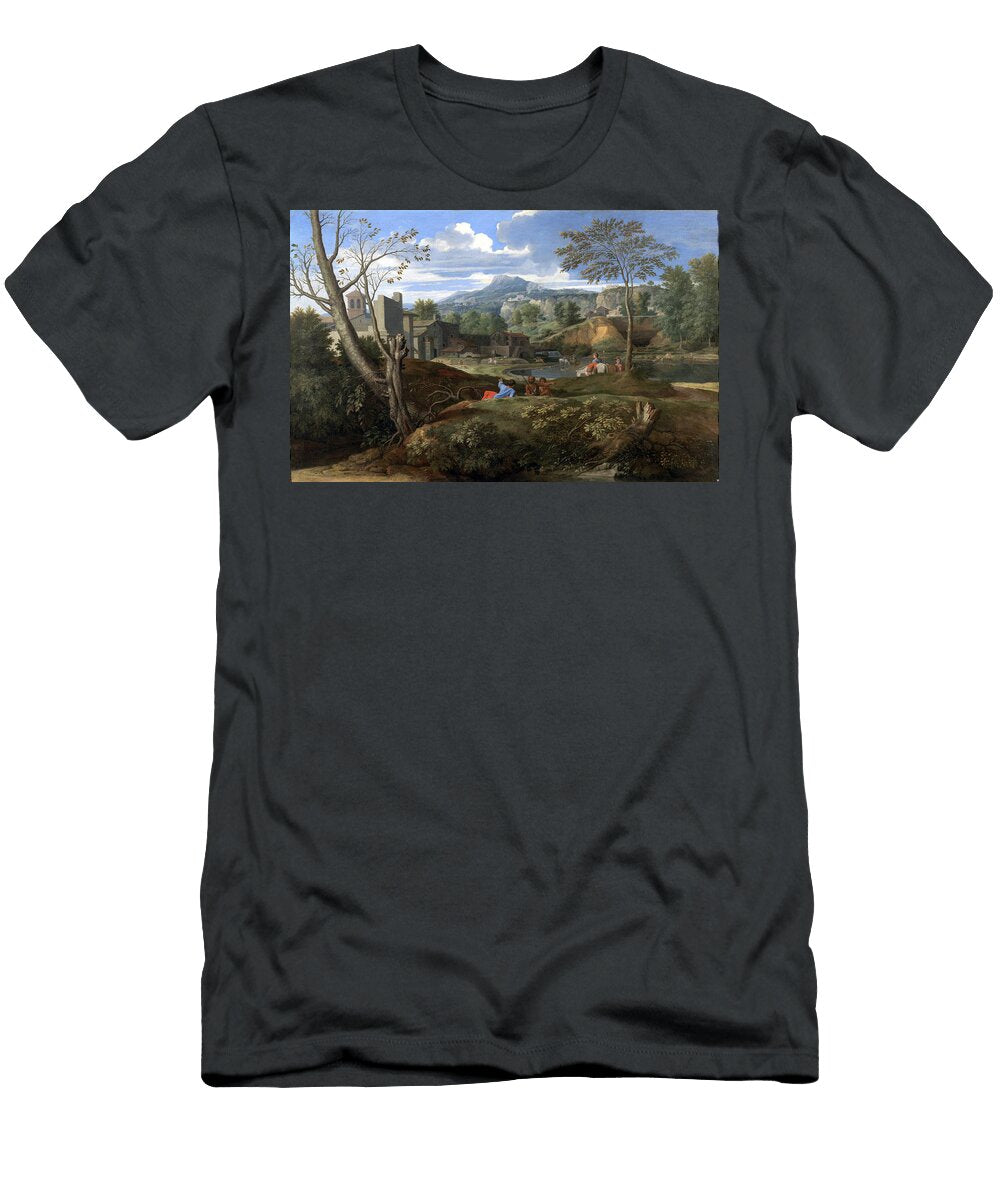 Landscape with Buildings Nicolas Poussin T-Shirt
