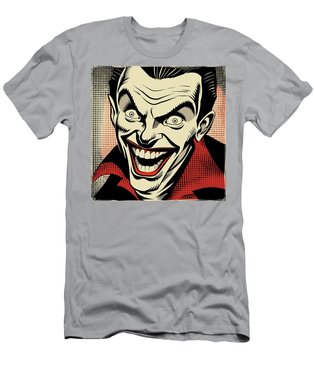 Laughing Man Evil Comic Book Art 34 Mad Paperairplanes T-Shirt
