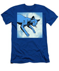 Leaping Blue Cat Comic Book Art 74 Mad Paperairplanes T-Shirt