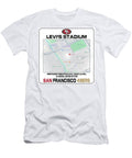Levis Stadium Map Kevin Walker and Pixel Reverie T-Shirt