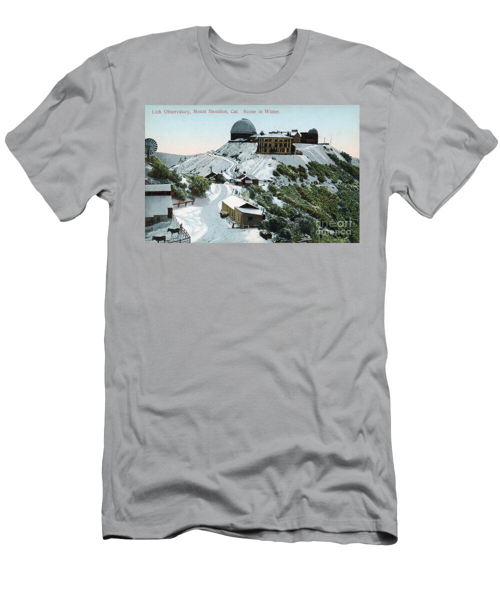 Lick Observatory and Old Dormitory Building 1909 Mount Hamilton San Jose California Winter Snow David Lombard T-Shirt
