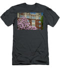 Lilacs with Davis Hall in the Background Joe Miller T-Shirt