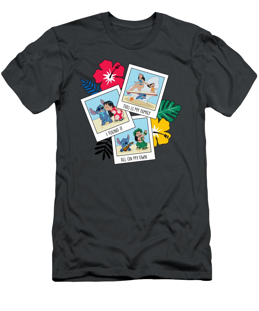 Lilo and Stitch This Is My Family Juniors Ideal Flowly Muscle Chelsea Weaving T-Shirt