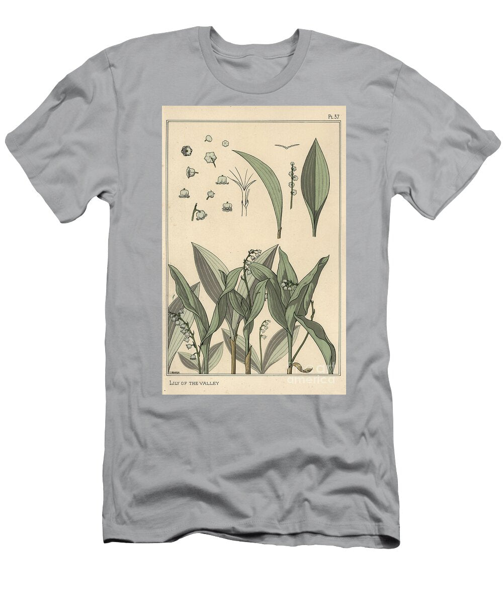 Lily of the Valley Botanical Study 1897 Lithograph Eugene Grasset T-Shirt