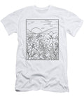 Lineart Meadow Nature Drawing Spring Feelings 2021 Licensed Art T-Shirt