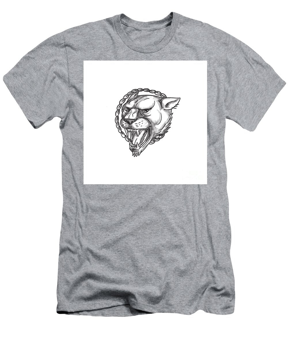 Lioness Growling Rope Circle Tattoo Aloysius Patrimonio T-Shirt