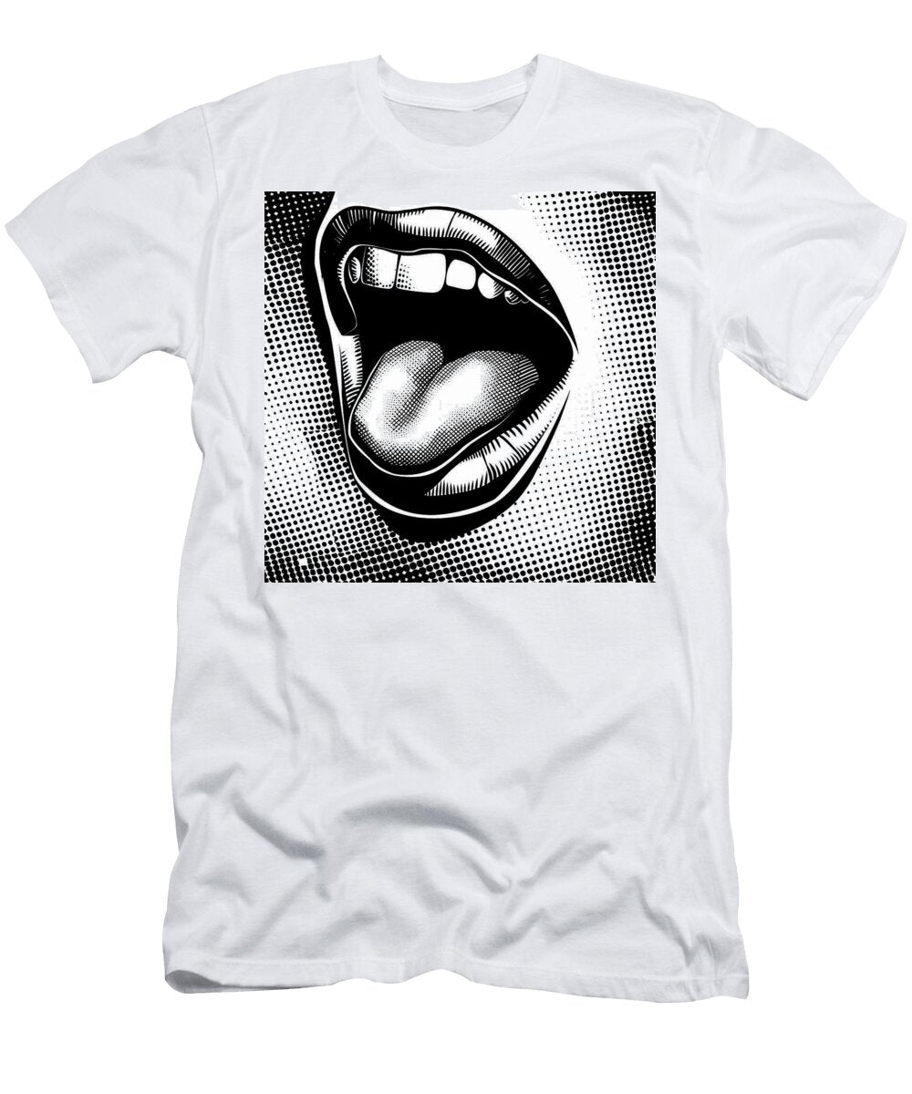 Lips and Tongue Mouth Comic Book Art 20 Mad Paperairplanes T-Shirt