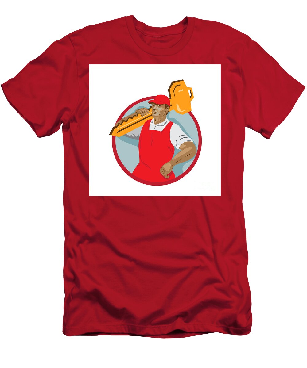 Locksmith Carry Key Circle Wpa Aloysius Patrimonio T-Shirt