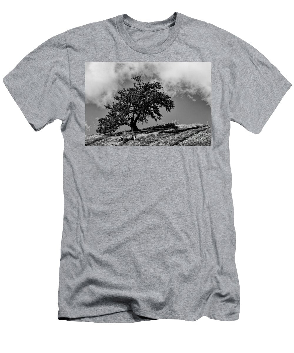Lone Oak Atop Little Rock Enchanted Rock State Natural Area Texas Hill Country Silvio Ligutti T-Shirt