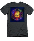 Lord Buddha with Halftone Effect with in Psychedelic Colors with Tibetan Mandala Julien T-Shirt