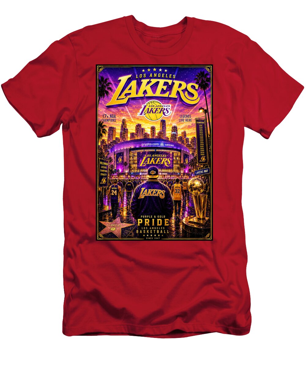 Los Angeles Lakers Pride Kevin Walker and Pixel Reverie T-Shirt