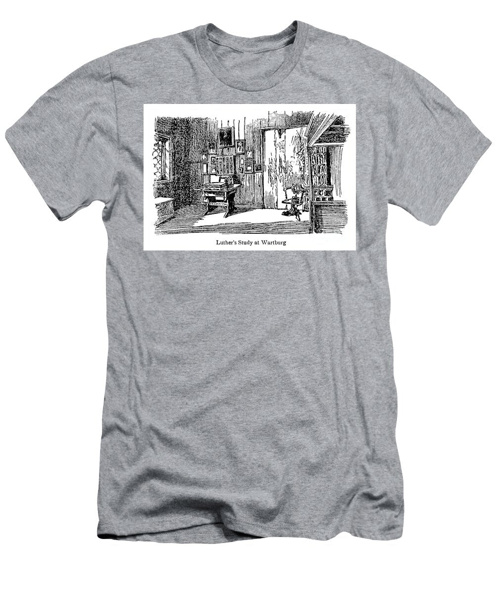 Luthers Study At Wartburg T3 Historic Illustrations T-Shirt